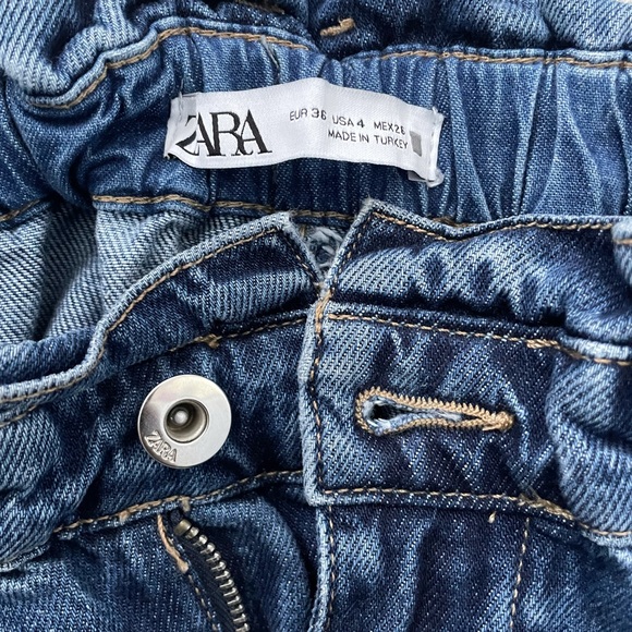 ZARA Z1975 BAGGY PAPERBAG JEANS - Picture 4 of 4